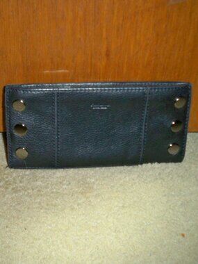 Hammitt 110 North Black Leather Wallet with Gunmetal Hardware, EUC!! $225!!